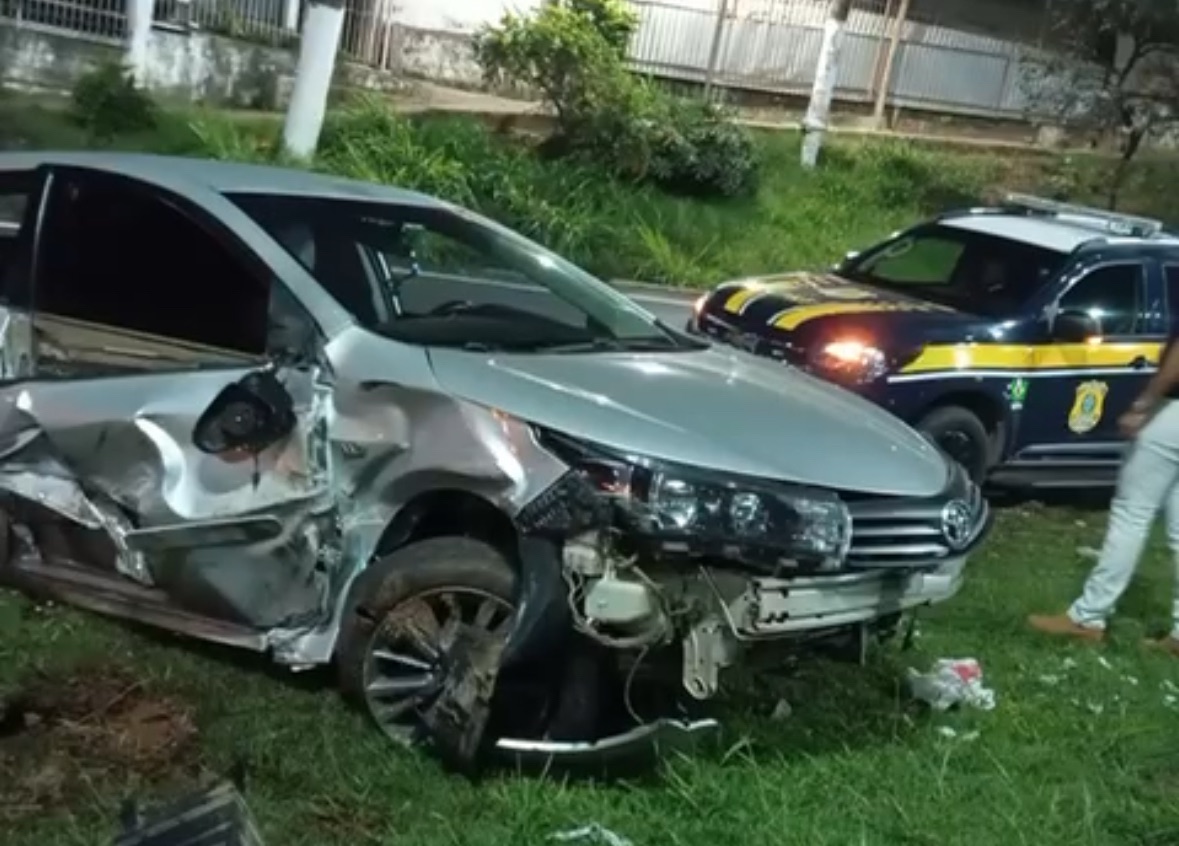 Acidente no trevo do bairro Cruzeiro Celeste